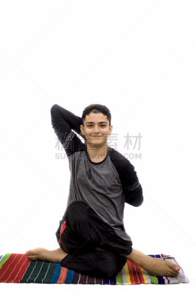 牛面式,青年人,白色人种,白色,分离着色,精力,成年的,仅成年人,人