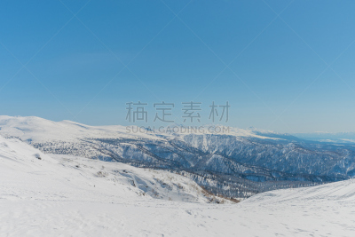 澳大利亚阿尔卑士山脉,天空,里山,水平画幅,山,雪,无人,火山地形,户外,反差