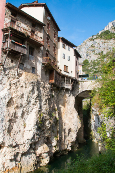 the vercors,法国,乡村,特拉华,垂直画幅,外立面,山,无人,古老的,古城