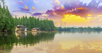 杭州,风景,西湖,俄亥俄河,水,天空,夏天,光,湖
