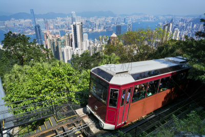 有轨电车,太平山,空中缆车,办公室,水平画幅,旅行者,户外,现代,热带气候,山