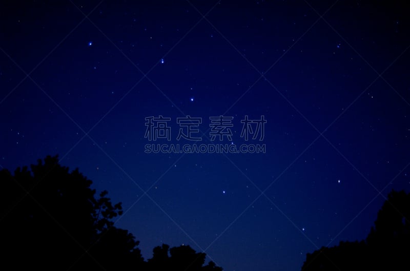 夜晚,天空,北斗七星,星座,星形,图像,巨大的,无人,大熊座,夏天