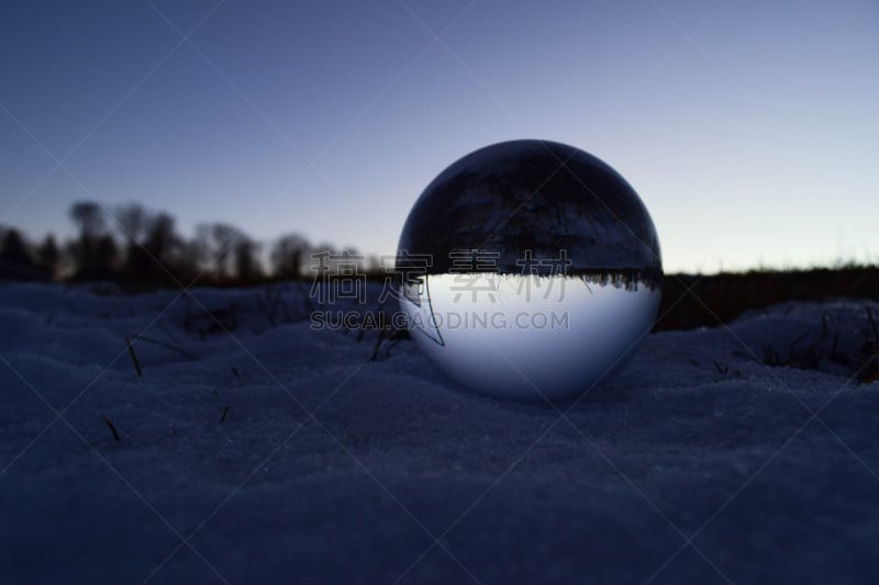 雪花球,水晶球,冬天,蓝色,做计划,球体,黄昏,雪,阿普尔顿,户外