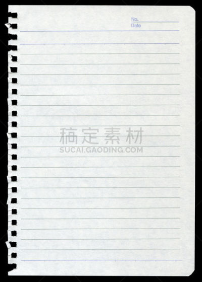 书页,笔记本,螺旋记事本,穿孔的,垂直画幅,办公室,留白,办公用品,洞