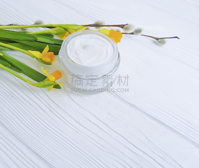 化妆用品,水仙花,木制,白色,毛绒绒,米色,柳树,背景,健康保健,自然界的状态