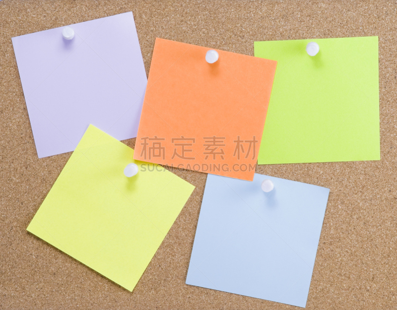 五个物体,便签,反差,绘画艺术品,科克郡,背景分离,彩色背景,图钉,橙色,通信