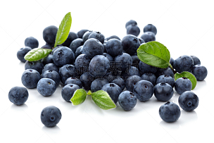 蓝莓,越橘,水平画幅,无人,生食,组物体,特写,甜点心,彩色图片,清新