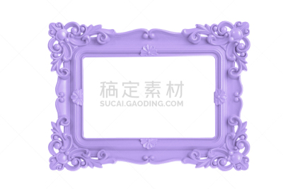 塑胶,现代,古董,色彩鲜艳,白色背景,分离着色,相框,空的,空白的,紫色