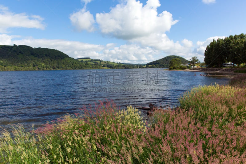 乌兹渥特湖,英格兰湖区,坎布里亚,英格兰,夏天,英国,水平画幅,山,无人,户外