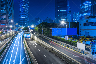 夜晚,交通,都市风景,城市生活,路,尾灯,水平画幅,陆用车,户外,现代