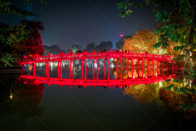 还剑湖,河内,纪念碑,水,水平画幅,地形,建筑,夜晚,无人,户外