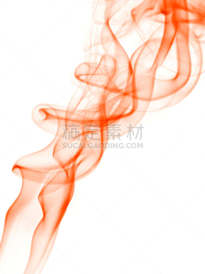 烟,白色背景,分离着色,橙色,垂直画幅,禅宗,灵性,艺术,纹理效果