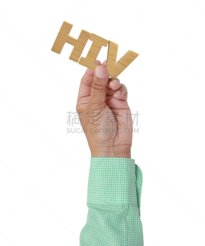 艾滋病病毒,法式袖口,格子花纹,垂直画幅,留白,拉美人和西班牙裔人,美国,绿色,无人,人体