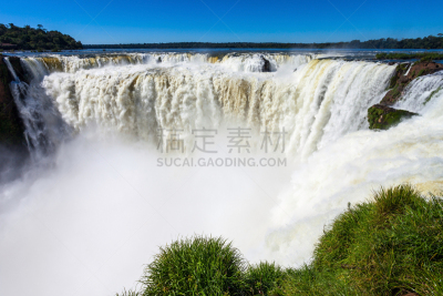 伊瓜苏瀑布,南美,水,伊瓜苏河,喉咙,水平画幅,瀑布,魔鬼喉咙,户外,巴拉圭