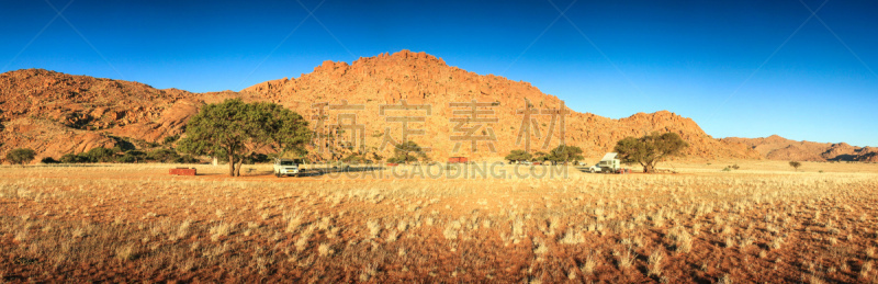 黄昏,沙漠,帐篷,皮卡车,纳米比亚沙漠,草原,水平画幅,无人,户外,干的