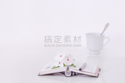 咖啡,开着的,书,早晨,灰色链霉菌,苋属植物,诗人,书签,文学,花