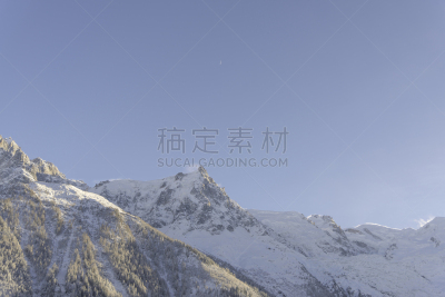 冬天,地形,勃朗峰,天空,美,水平画幅,雪,无人,冰雪风暴