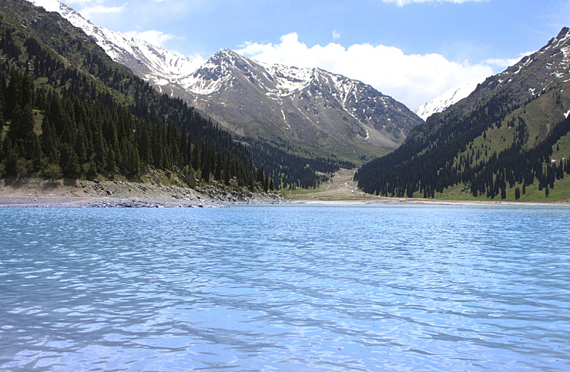 蓝湖,自然,水,水平画幅,绿色,地形,冰河,无人,蓝色,夏天