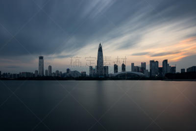 深圳,建筑外部,城市天际线,海湾,红树林蛇,缅因海湾,高积云,新古典派,葱,水平画幅