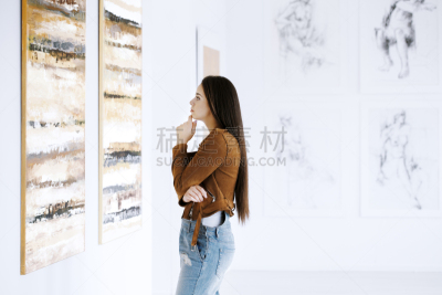 青年女人,绘画插图,艺术家,轻蔑的,旅行者,明亮,现代,青年人,白色,著名景点