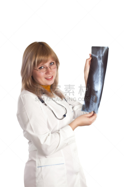 女人,垂直画幅,制服,仅成年人,眼镜,彩色图片,听诊器,成年的,x光