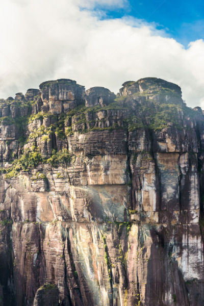 委内瑞拉,世界遗产,岩石,canaima,垂直画幅,水,美,气候,瀑布,无人