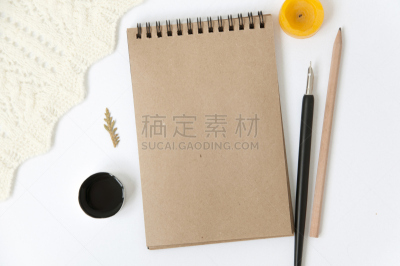 笔记本,纸,白色背景,手艺,轻蔑的,装饰桌巾,设计室,速写本,桌布,艺术