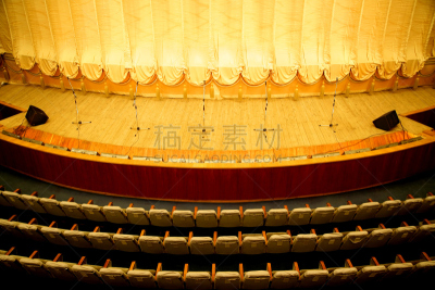 空的,舞台,幕布,会堂,留白,麦克风,艺术,座位,水平画幅,无人