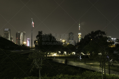 科威特,塔,科威特塔,建筑外部,风景,图像,光轨,波斯湾,无人,户外
