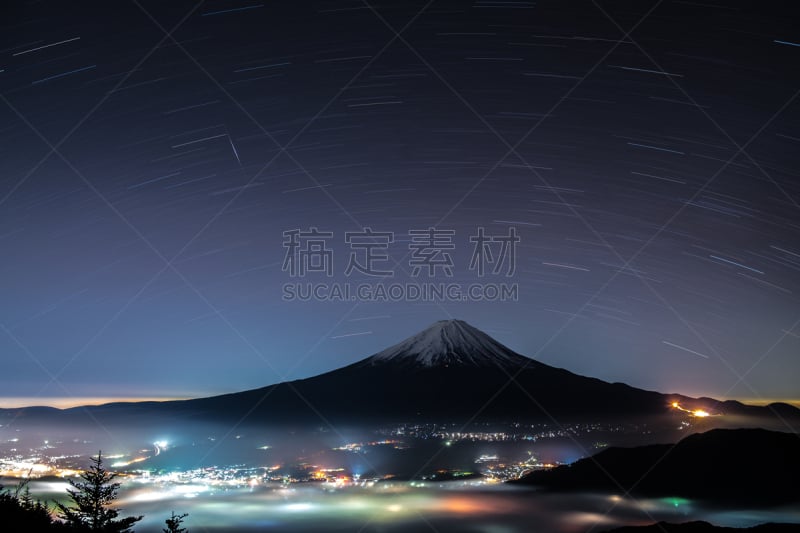 山,富士山,山梨县,日本,星系,里山,休闲活动,水平画幅,雪,无人