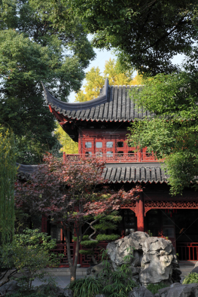 豫园,上海,中国,垂直画幅,公园,旅游目的地,建筑,无人,当地著名景点,户外