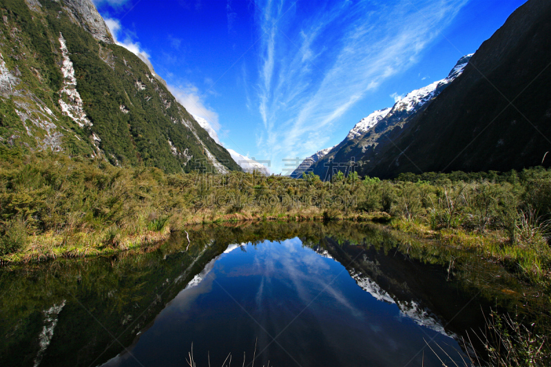 山,自然,水,天空,水平画幅,milford track,无人,米尔弗德,户外,湖