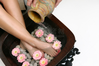 美,足,水,替代疗法,辅导讲座,水平画幅,无人,spa美容,健康,锅