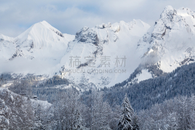 雪,山,阿尔卑斯山脉,白色,自然,天空,水平画幅,地形,无人,蓝色