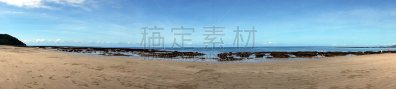 桑顿海滩,风景,美树河国家公园,远洋班轮,水,天空,美,水平画幅,沙子,无人