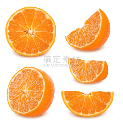 官吏,白色背景,分离着色,一半的,桔子,青柠汁,横截面,橙子,素食,果汁