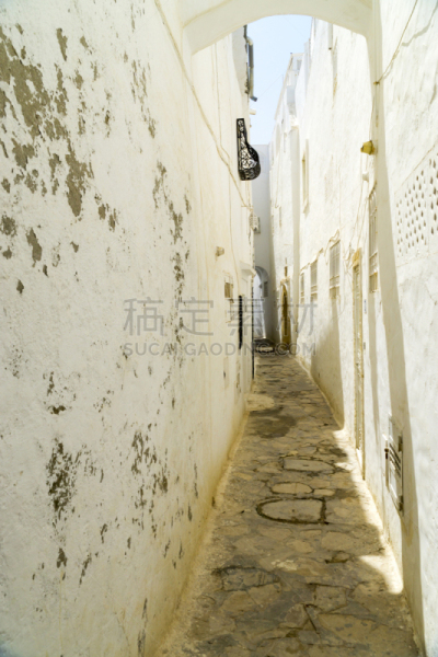 哈马马特,突尼斯,狭窄的,巷,麦地那,麦地那区,垂直画幅,半岛,建筑,无人