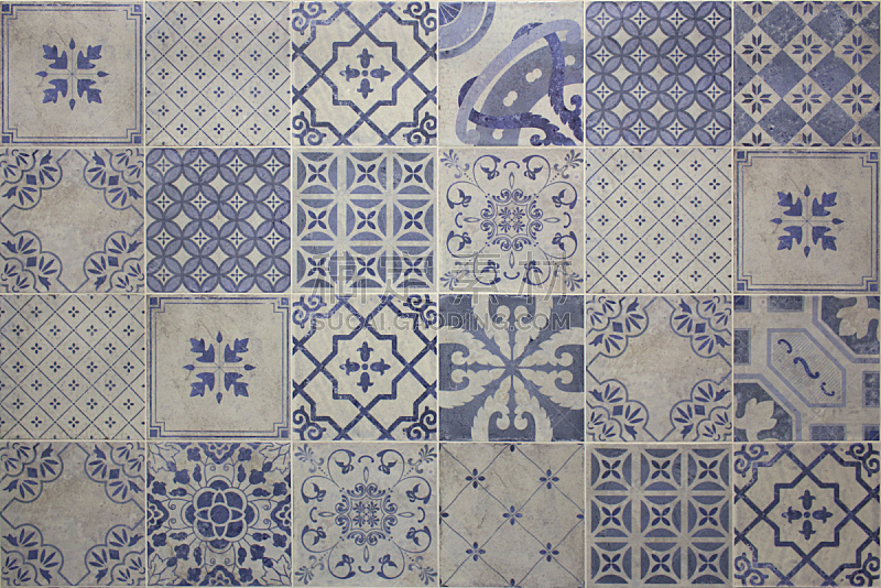 拼缝物,砖地,蓝色,米色,传统,纺织品,地板,瓷砖,背景,纹理