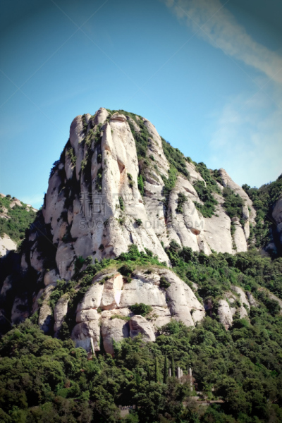 山,蒙特塞拉特,垂直画幅,形状,巨大的,石灰石,旅行者,旅游
