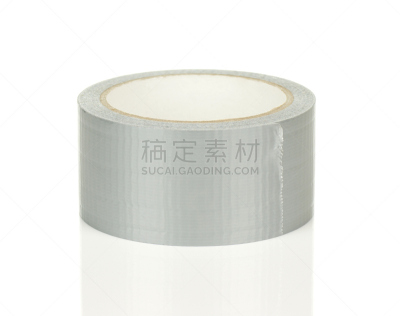 银色,胶带,创可贴,白色背景,背景分离,美术工艺,一个物体,灰色,卷起,弯曲