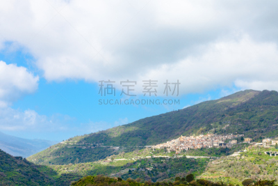 山,地形,乡村,西西里,墨西拿省,天空,水平画幅,旅行者,户外,云景