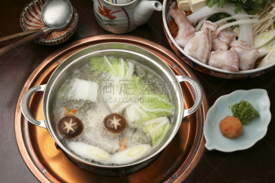 府谷,河豚,日式火锅菜,水平画幅,日本,海产,锅,猪,日本食品,鱼类