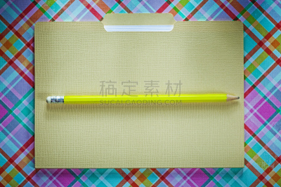 办公室,铅笔,文件,格子图案,背景聚焦,办公用品,水平画幅,消息,无人,纸板