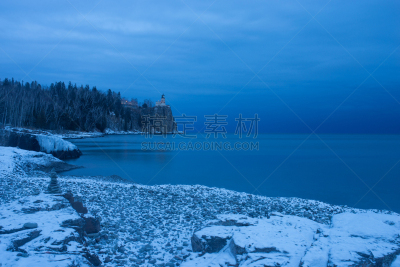 雪,海滩,苏必利尔湖,裂口石灯塔州立公园,斯普利特岩灯塔,杜鲁市,明尼苏达,水,天空,公园