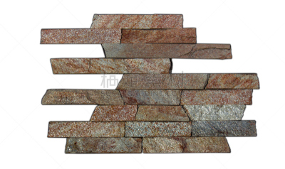 sample of natural building decorative stone on a white background
