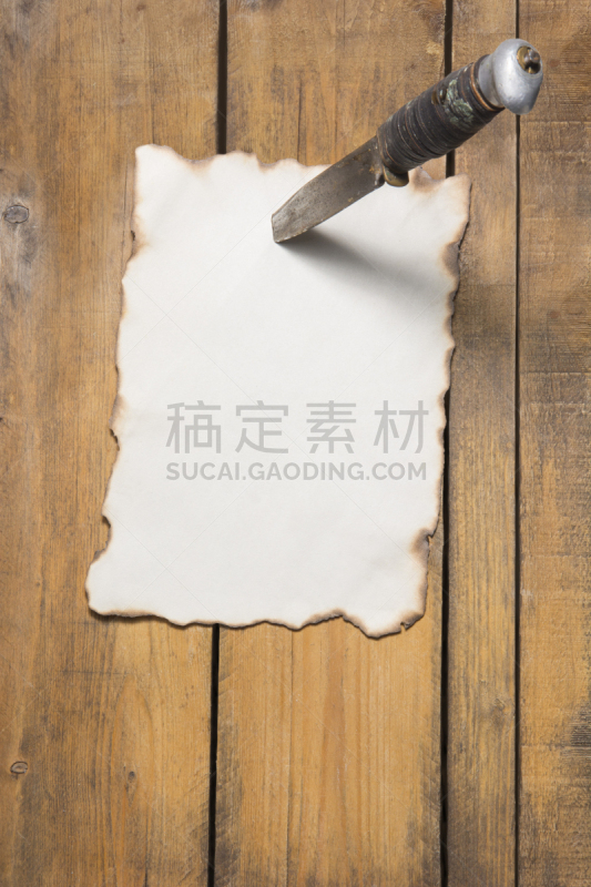 系船柱,通缉告示,牛皮纸,垂直画幅,刀,木制,无人,古老的,古典式,厚木板