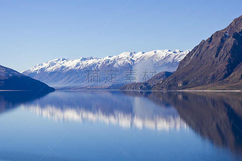 哈威亚湖,自然,风景,顶部,图像,雪,澳大拉西亚,宁静,著名景点,新西兰