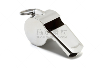 口哨,白色背景,金属,背景分离,一个物体,运动,开端,图像,银色,吹