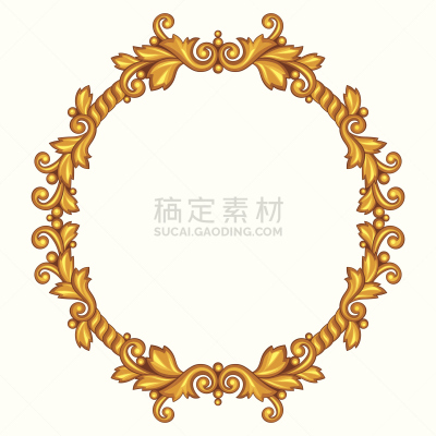 边框,巴洛克风格,黄金,洋葱花,古董,白色背景,金叶,洛可可风格,镀金的,华丽的