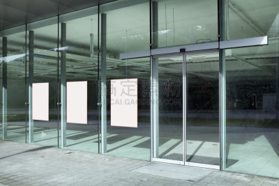 外立面,建筑业,空杯子,橱窗展示,工业用门,关闭的,商店,建筑物门,玻璃,正面视角